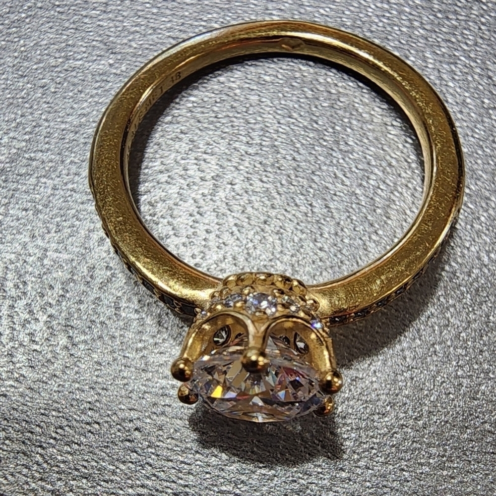 Pandora Clear Sparkling Crown Solitaire Ring - Picture 9 of 12